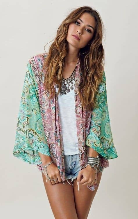 Tank and kimono jacket