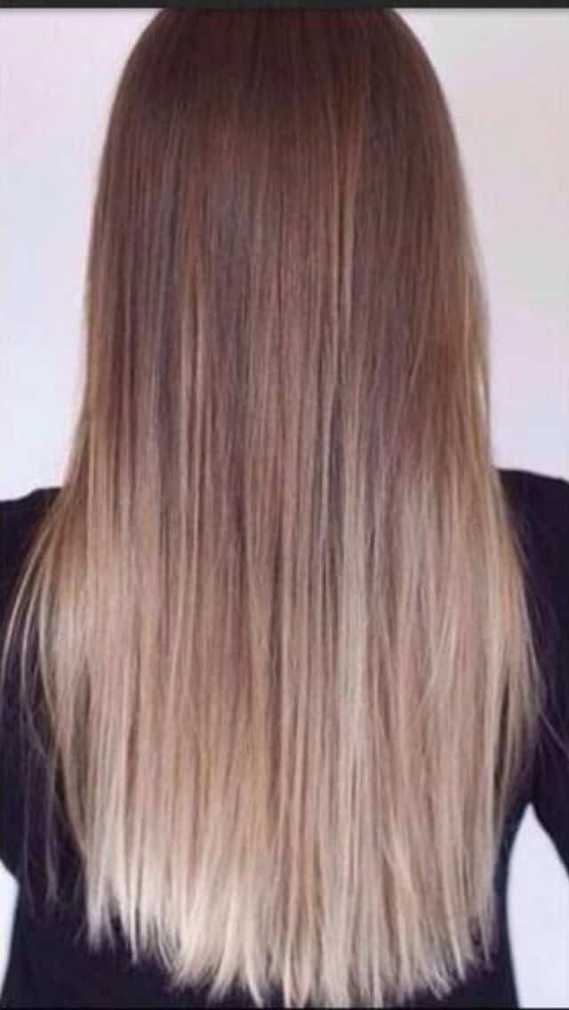 Brunette Long Straight Hairstyle