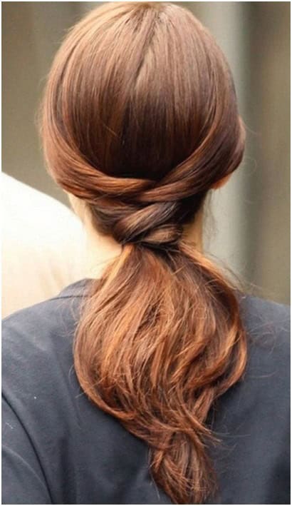 Simple Knotted Ponytail for Straight Hair