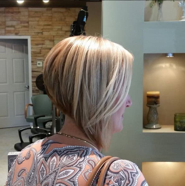 Ombre inverted bob haircut for short hair