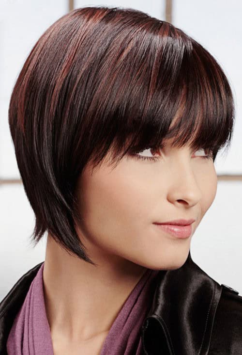 Short and straight shag (with bangs)