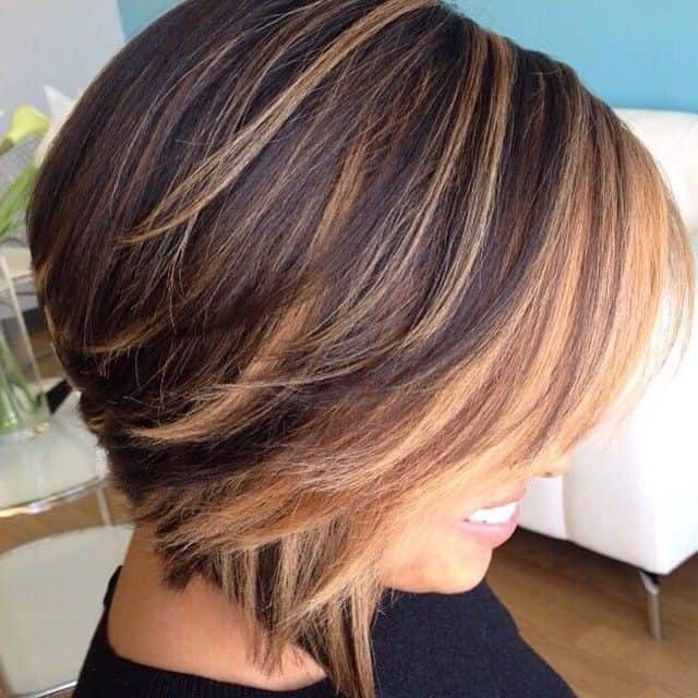 Blonde A-line ombre bob