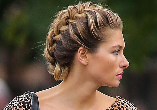 Dutch braid updo