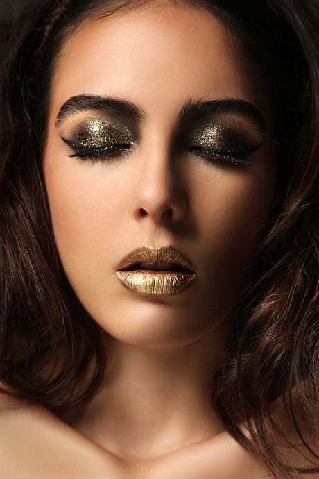 Gold lipstick