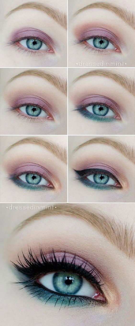 Breathtakihng Blue and Purple Eye Makeup