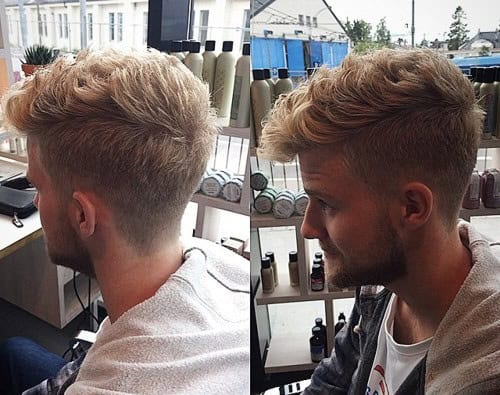 Curly Blonde Faux Hawk