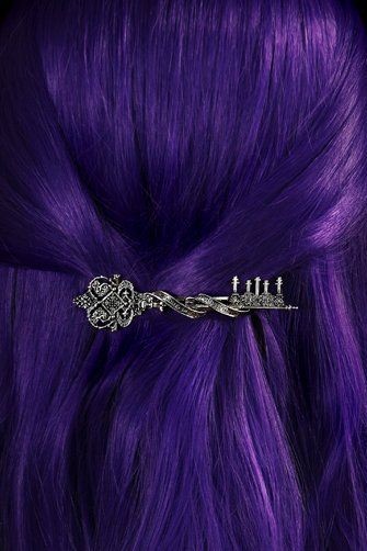 Silver key barrette