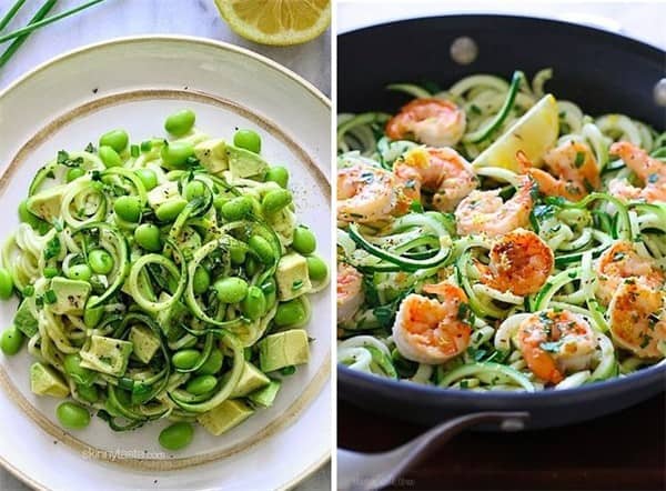 Shrimp Scampi Zoodles for Two