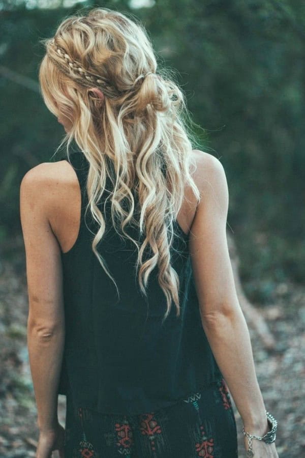 Boho Braided Half-Updo