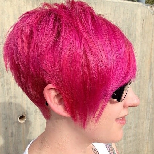 Hot Pink Choppy Crop