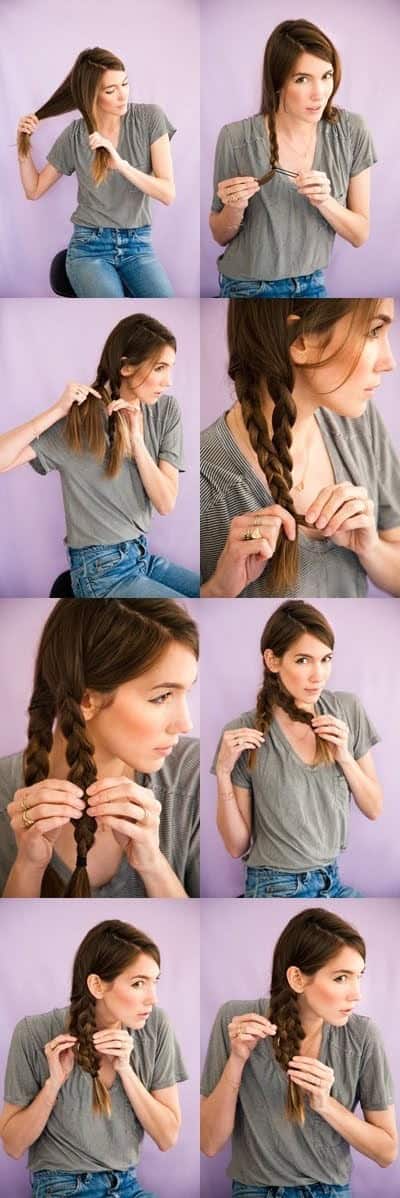 5 minutes hairstyles for school: The Mermaid Tail Braid