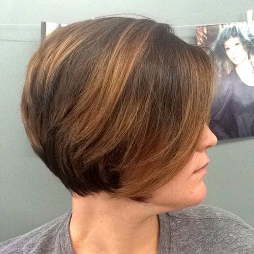 Brown Balayage Bob Haircut for Short Hair