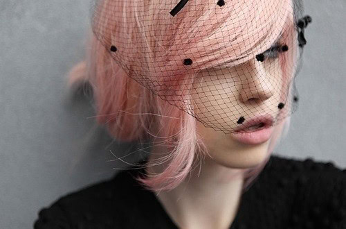 Pale pink hair color