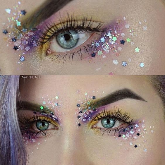 Rainbow Glitter and Stars