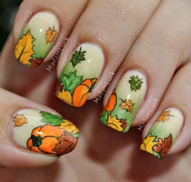 Cute Nail Design for Thanksgiving