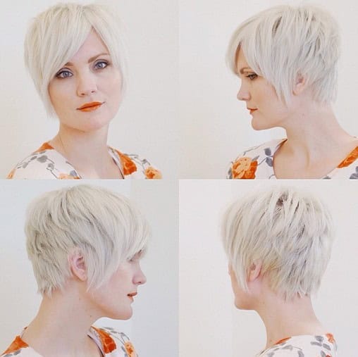 Platinum “choppy” pixie