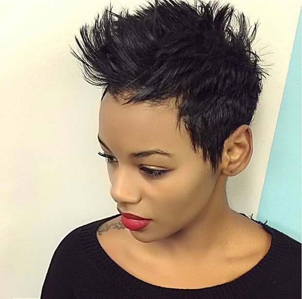 Spiked pixie cut