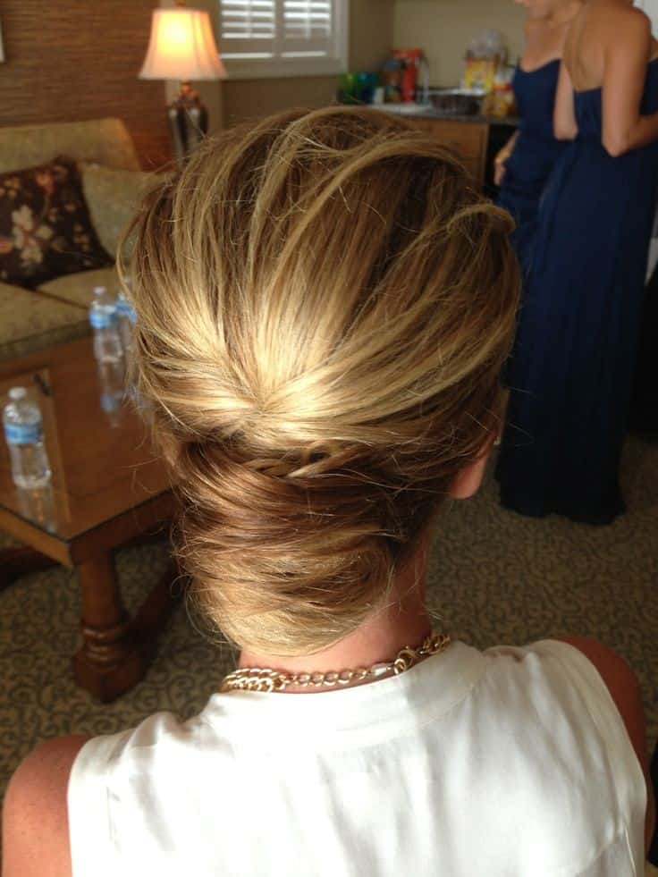 Nape-of-the-neck French twist