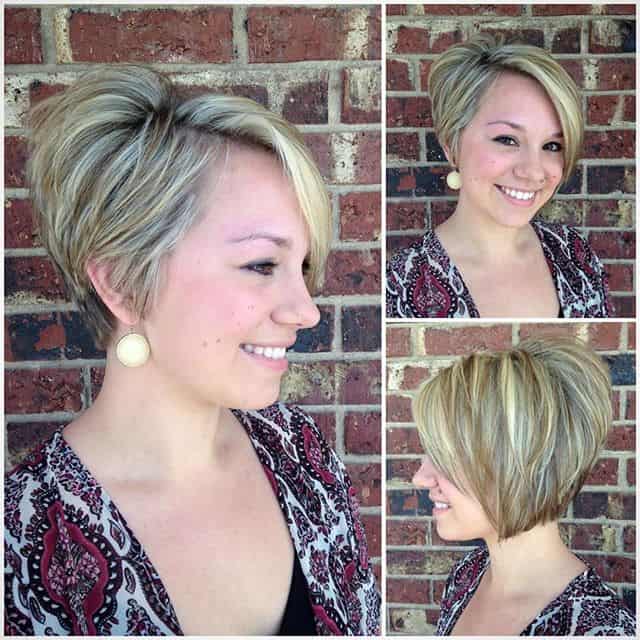 Really short asymmetrical bob for thick hair