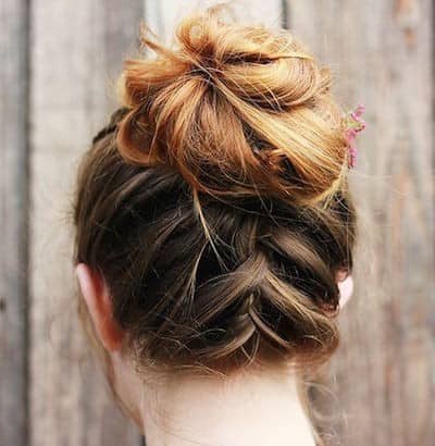 Upside Down Braided Bun