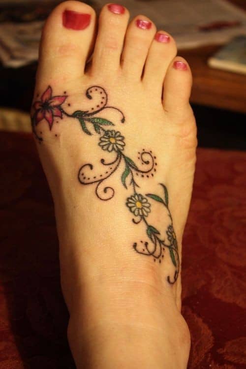 Flower Vine Tattoo