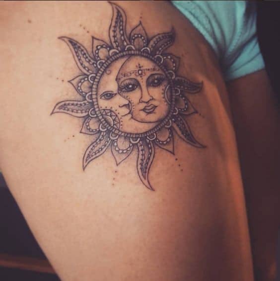 Sun And Moon Tattoos