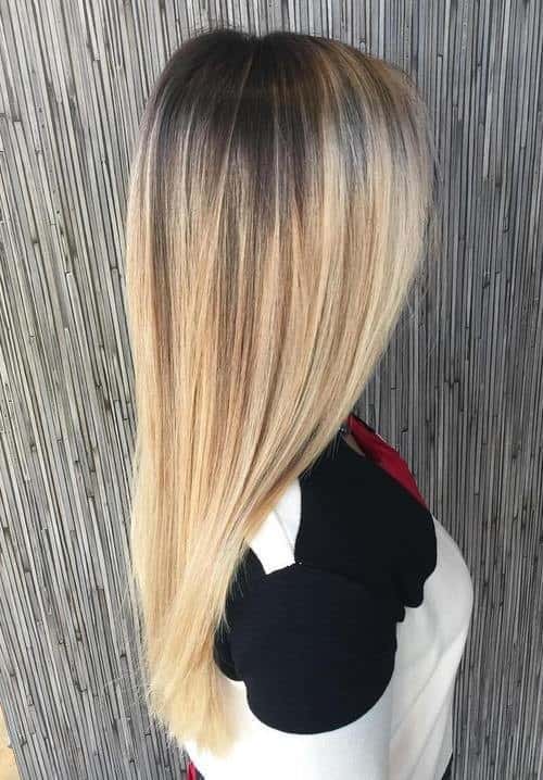 Brunette Long Straight Hairstyle