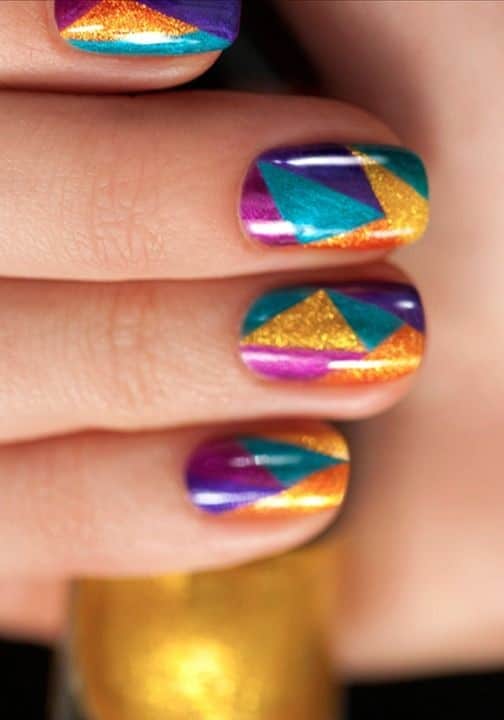 Geometric nail designs