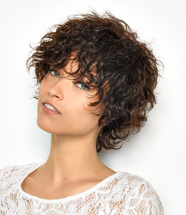 Short-n-wavy “wet” shag