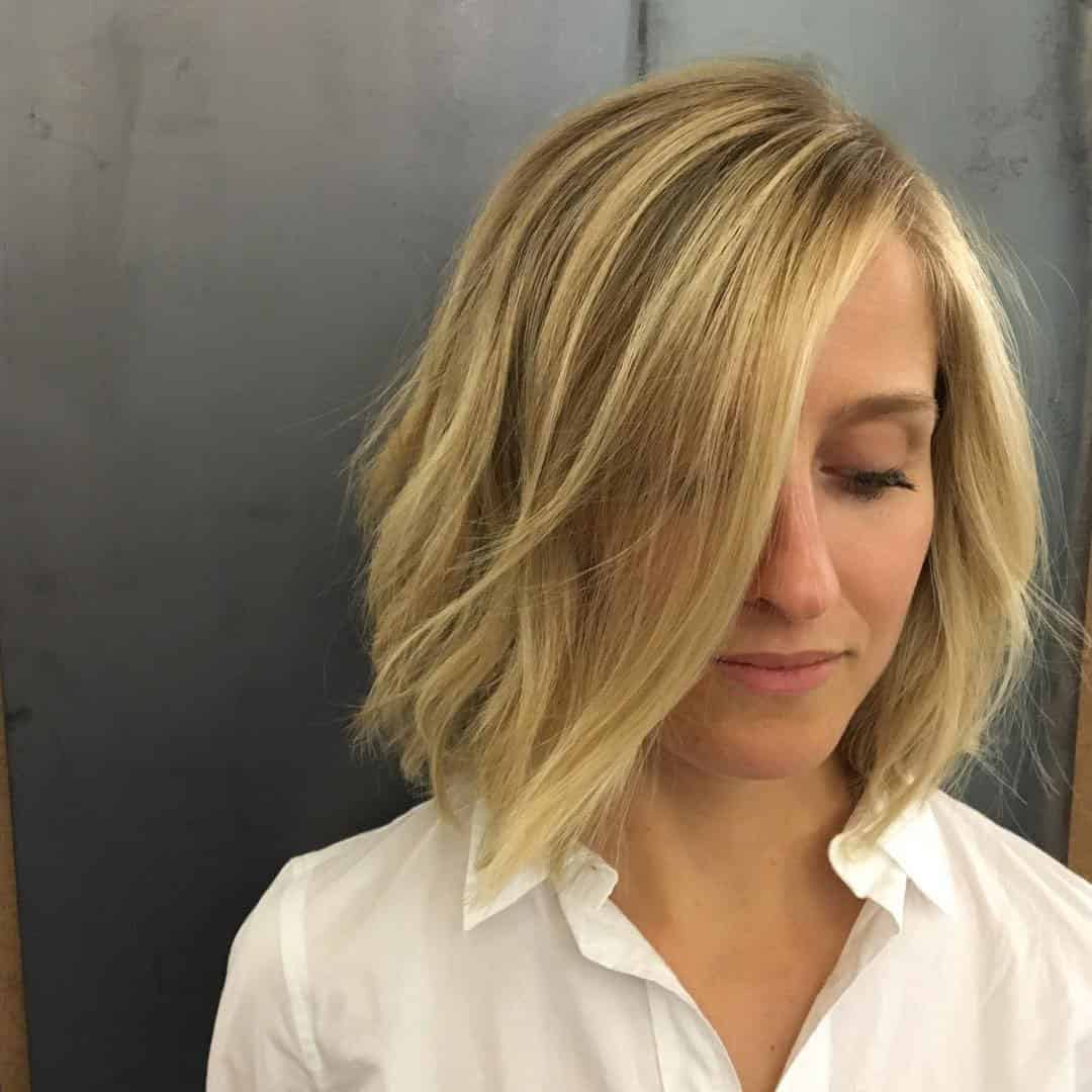 Long Textured Wavy Bob Hairstyle