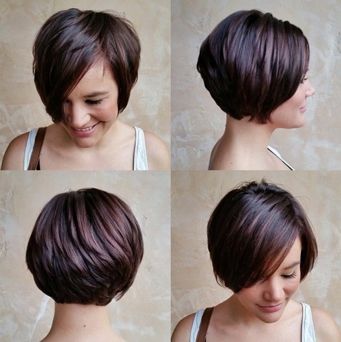 Longer A-line pixie for thick hair