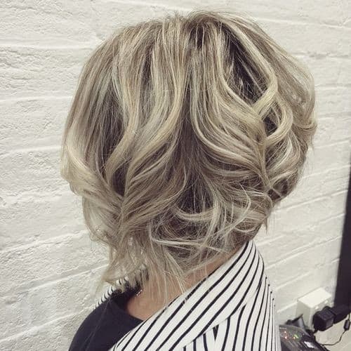 Ash Blonde Curly Bob