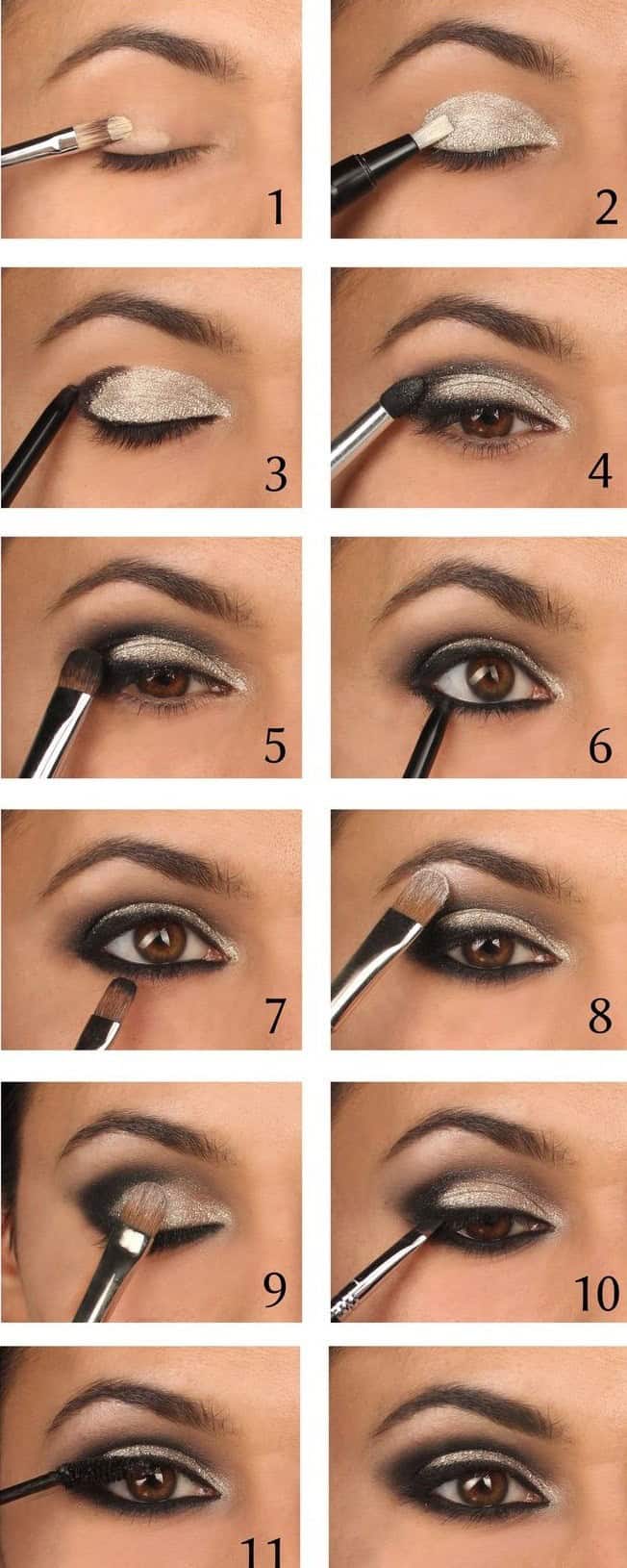 Easy Step By Step Makeup Tutorial: Silver Smokey Eye