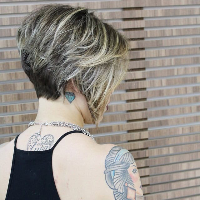 Shaved Sides Blonde Bob