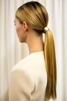 Sleek ponytail