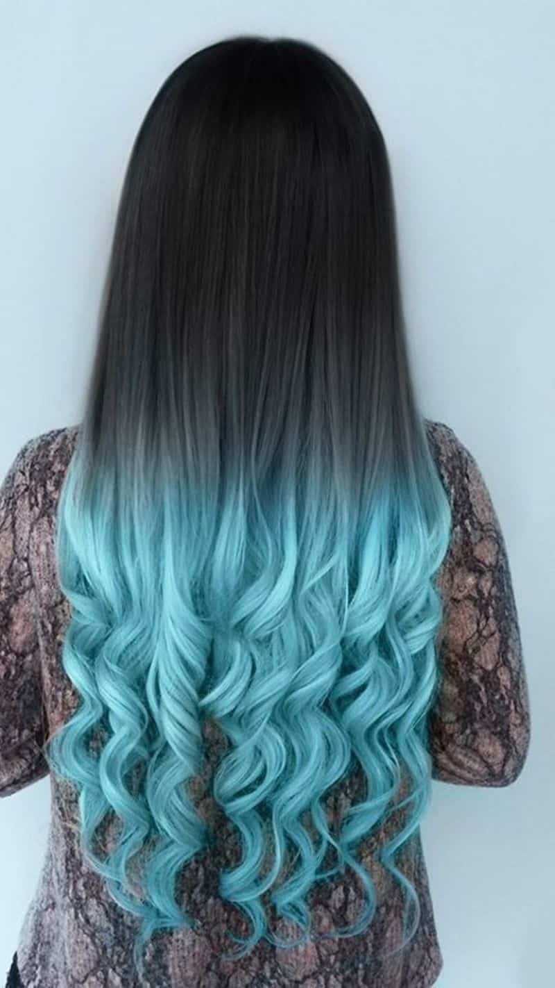 Royal Blue to Ice Blue Ombre