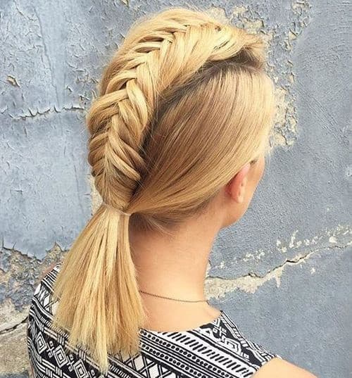 Fishtail Braid Faux Hawk