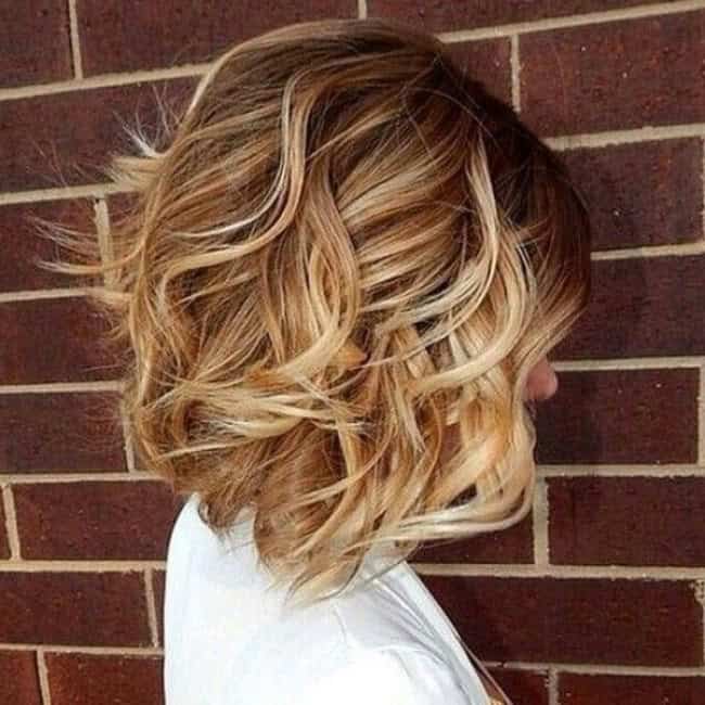 Blonde ombre really wavy bob