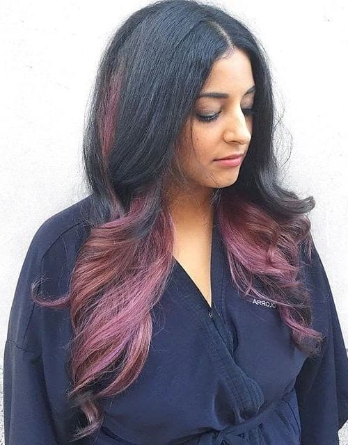 Black and Purple Glamorous Curls