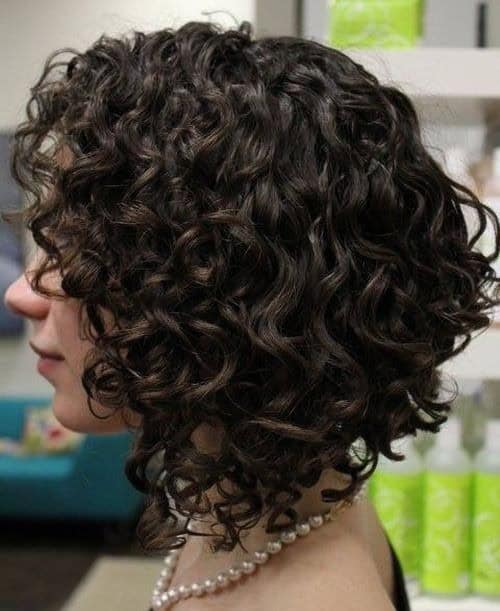 Wedged Bob with Corkscrew Curls