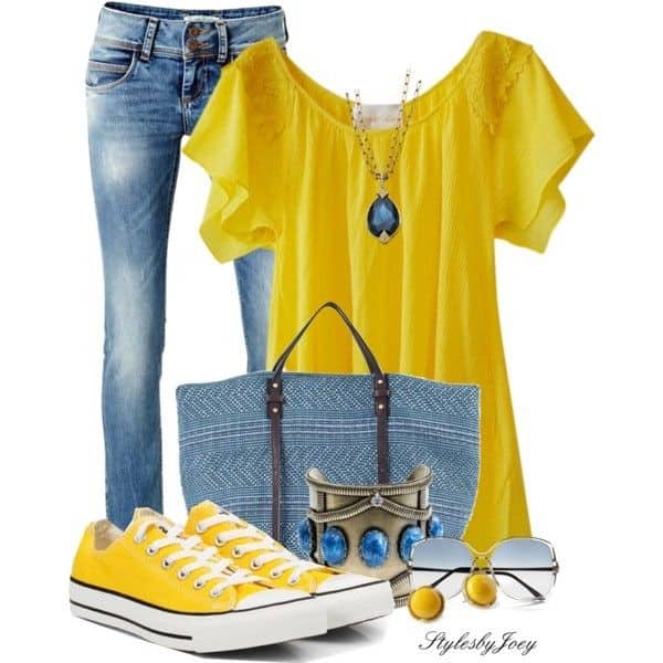 Buttercup peasant top and jeans