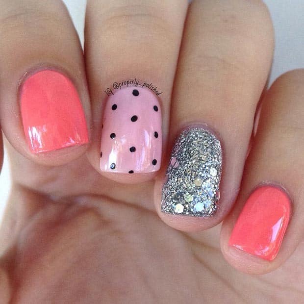 Cute Summer Nail Design for Short Nails