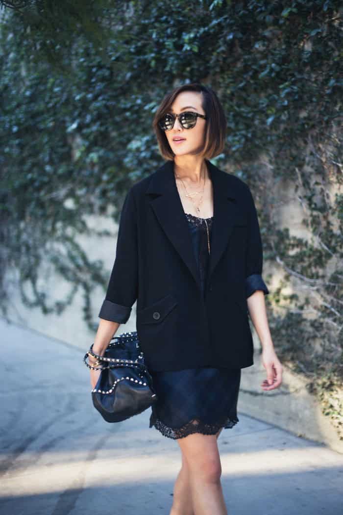 Slip dress and blazer