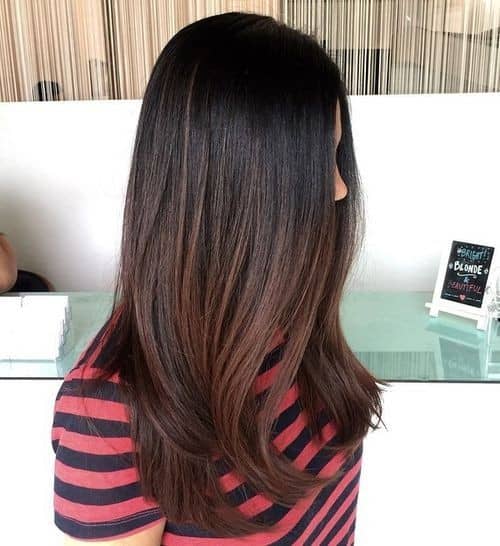 Black to Dark Brown Hair with Loose Wave