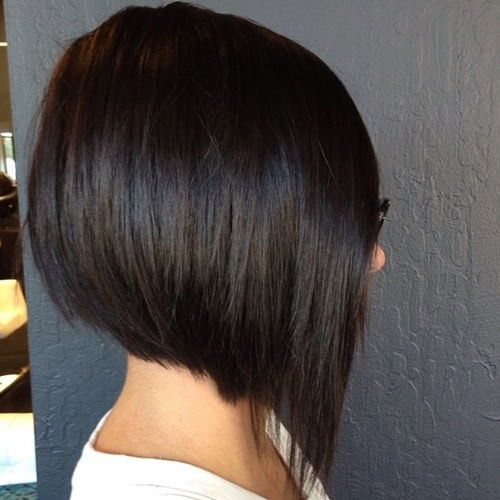 Glossy Brown Graduated Bob