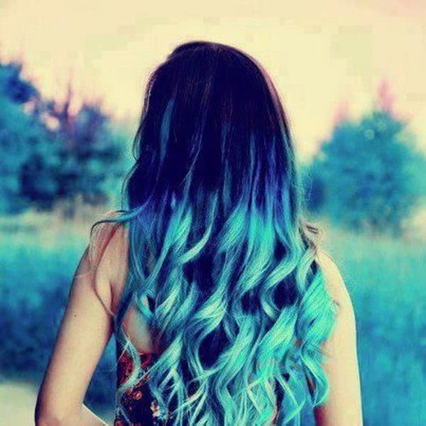 Royal Blue to Ice Blue Ombre