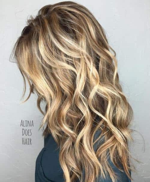 Brown and Blonde Balayage Curls