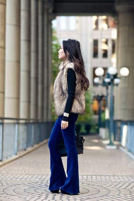 Velvet flare pants