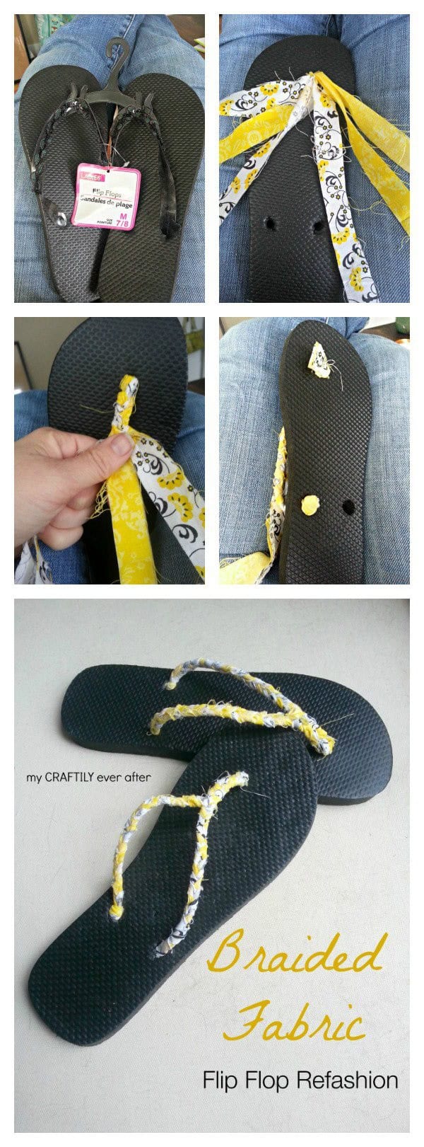 DIY Braided Fabric Slippers