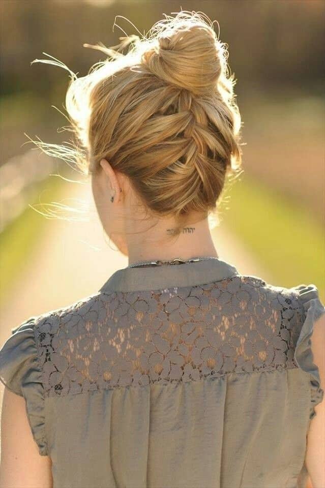 “Braided up” bun